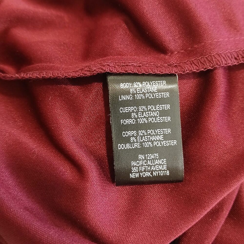 NWT Chelsea Rose Women's Size 16 Wine Burgundy Sleeveless Tie Waist A-Line Dress - Picture 11 of 16